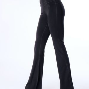 Green Apple Fitted Flared Yoga Pants